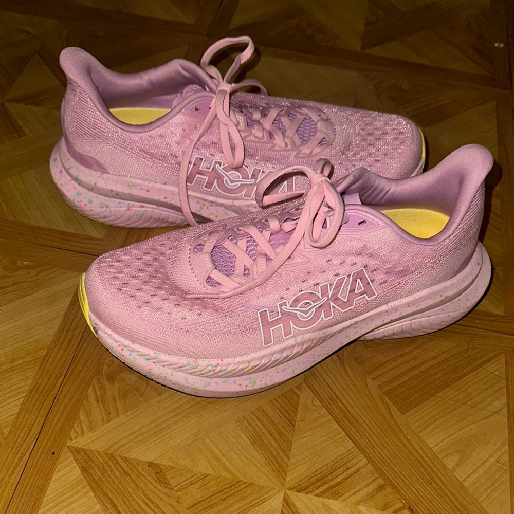 Hoka Light Pink Athletic Shoes